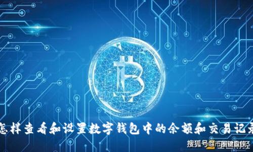 怎样查看和设置数字钱包中的余额和交易记录
