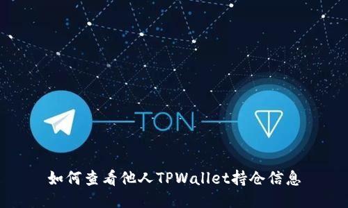 如何查看他人TPWallet持仓信息