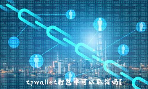  

tpwallet打包中可以取消吗？